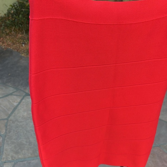 Romeo & Juliet Couture Skirt Red Mini Bandage Stretch Fitted Pencil Size Large - Picture 4 of 5